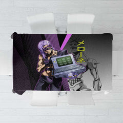 Melone JoJo’s Bizarre Adventure Tablecloth with Laptop-Featured Stand Display - The Mazicc