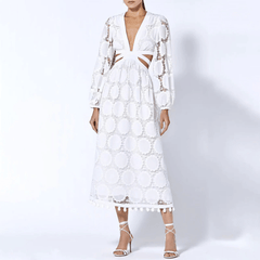 Vestito Boho Chic Bianco