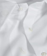 David Donahue Trim Fit White French Cuff Dress Shirt