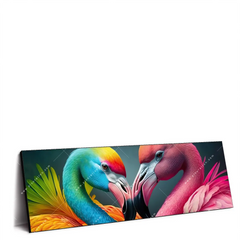 Xxl Wandbild Romantische Flamingos Panorama Produktvorschau Seitlich