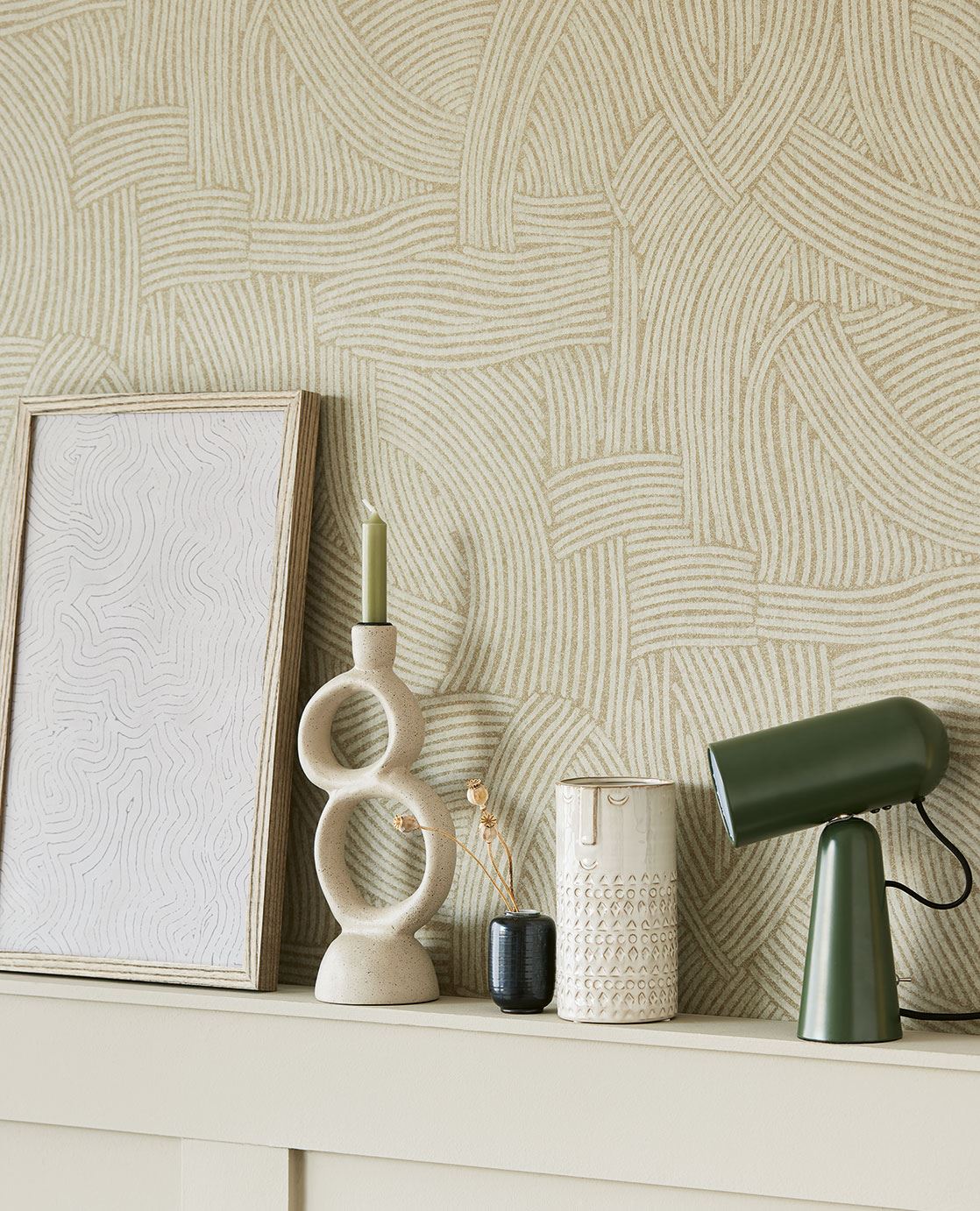 EIJFFINGER Twist 318013 - Afbeelding 2 - Groen, Scandinavisch, Etnisch, Basic, Structuren, Grafisch