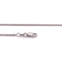 18 14 Karat White Gold Diamond Cut Wheat Chain