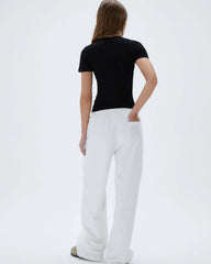 Cotton Pull on Pants - White