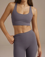 Ultimate Cross Back Bra - Dark Grey