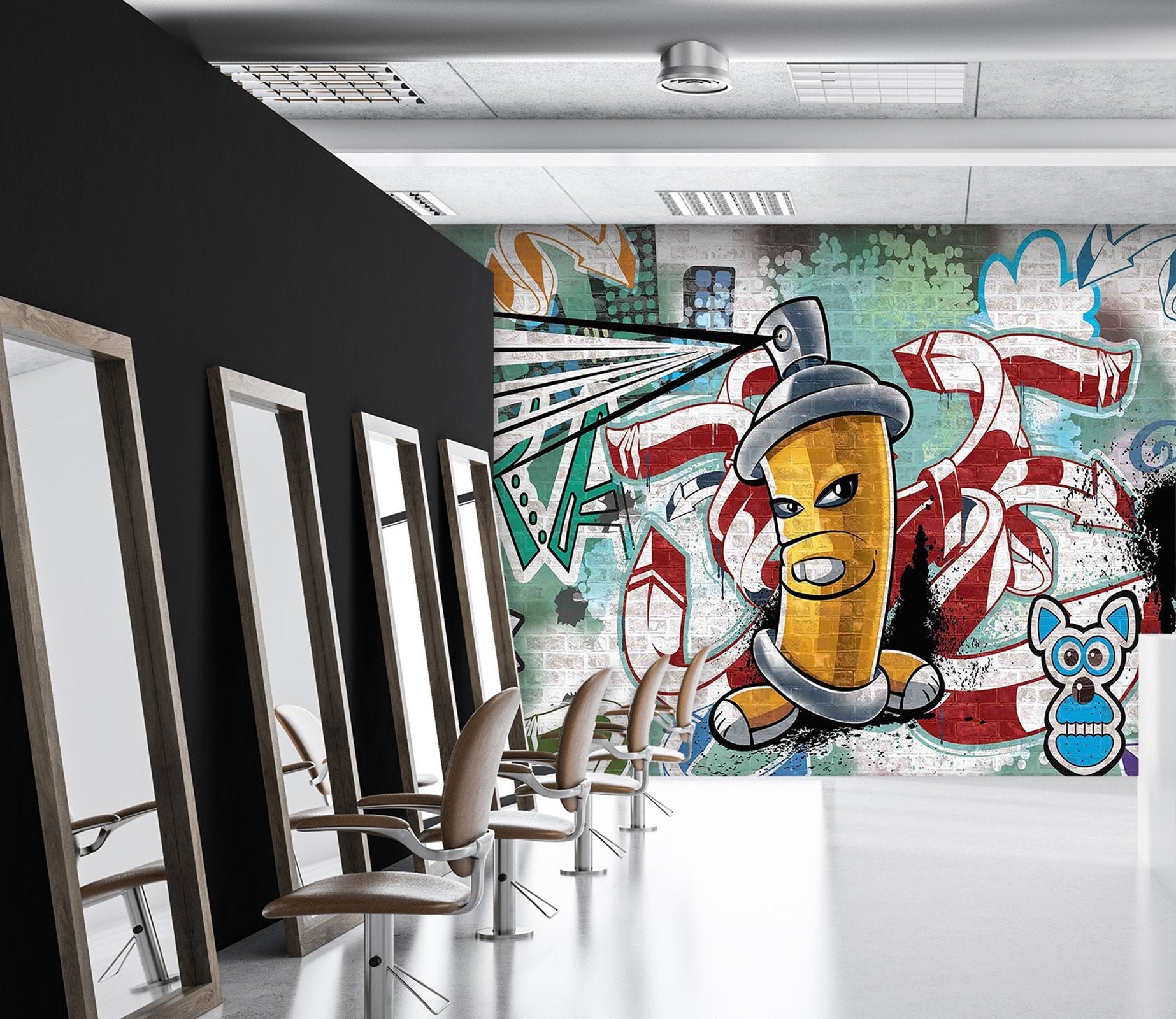 3D Graffiti Banana 40 Wall Murals Wallpaper AJ Wallpaper 2