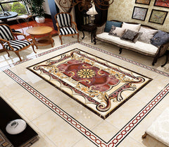 3D Red Sunflower WG456 Floor Mural Wallpaper AJ Wallpaper 2