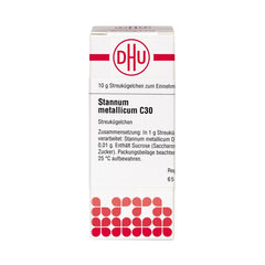 Stannum metallicum C30 DHU Globuli, 10 g Globuli