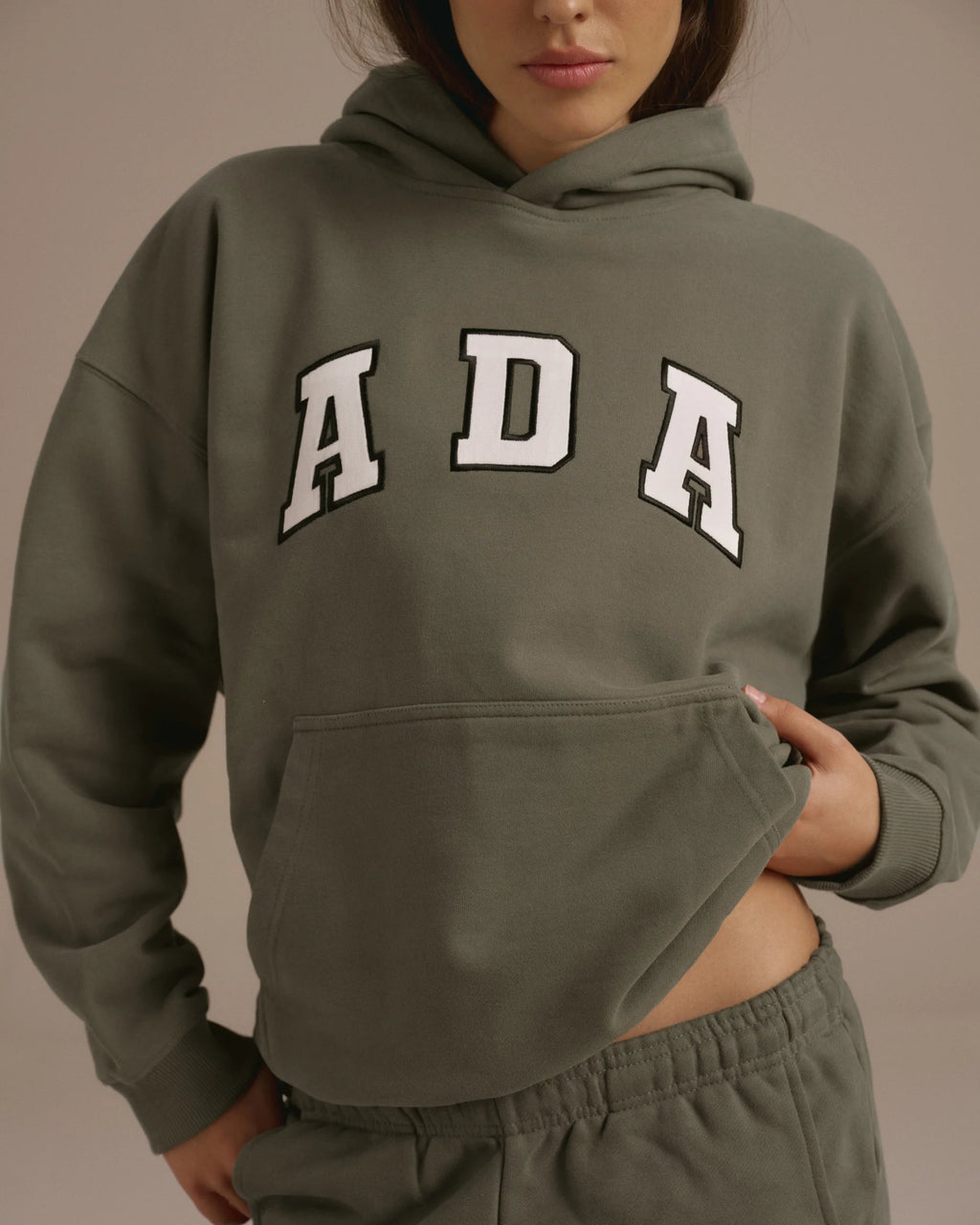 ADA Oversized Hoodie - Olive Green