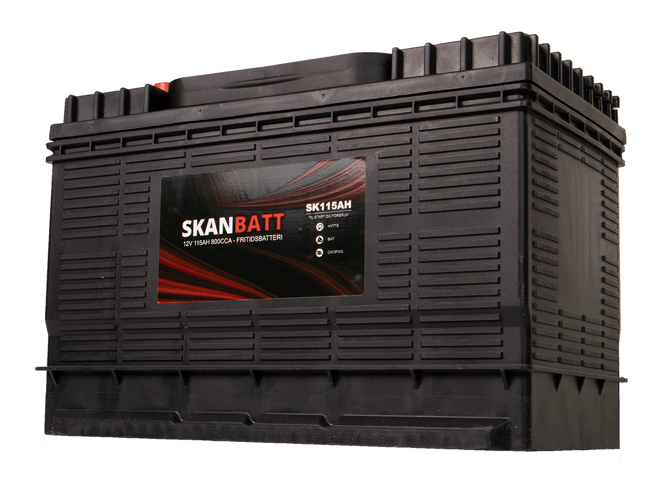 Skanbatt Fritidsbatteri 12V 115Ah 800Cca +Midtstilt shown in product view image 3