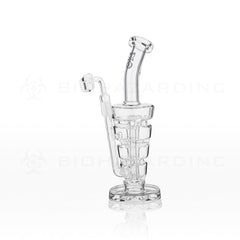 BIO Glass | 11" 14mm STAX Recycler Dab Rig | Black Logo