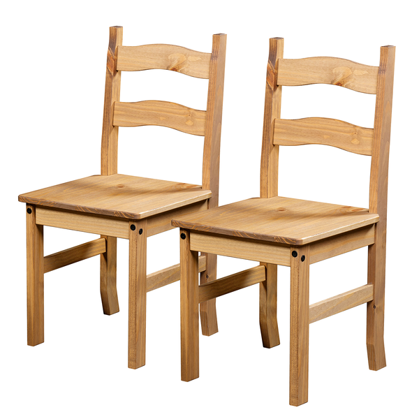 Massivholzstuhl Finca Rustica (2er-Set) - Kiefer massiv - Kiefer Natur