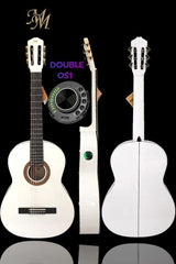 Guitarra Flamenca Blanca Modesto Malla “Chata” con Previo Double OS1 – Sonido Flamenco Profesional a Precio Imbatible