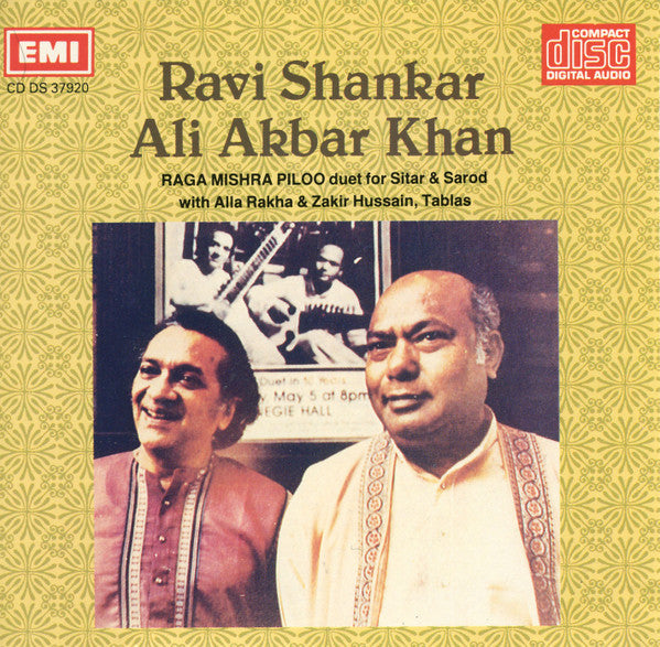 Ravi Shankar / Ali Akbar Khan : Raga Mishra Piloo (Duet For Sitar & Sarod) (CD, Album, RE)