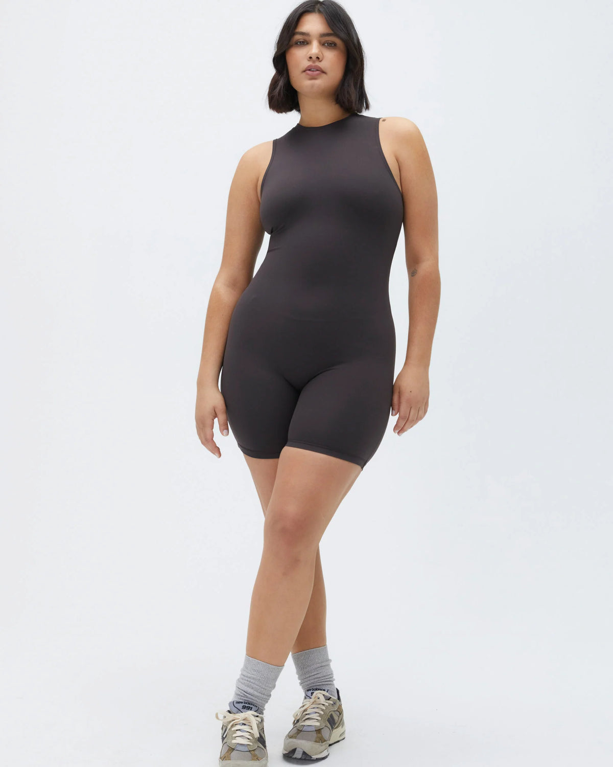 Ultimate Sleeveless Romper - Coffee Bean