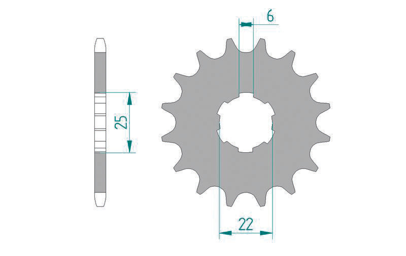 AFAM Steel Standard Front Sprock 20100 - 420 20100-14