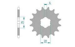 AFAM Steel Standard Front Sprock 20100 - 420 20100-14
