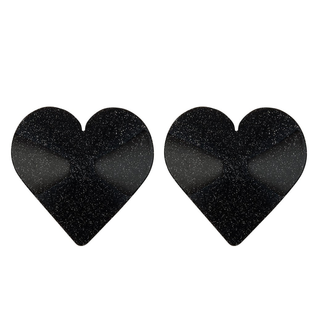 Agent Provocateur Alabama hjerte nipple covers bh-løsning black glitter Sort 1