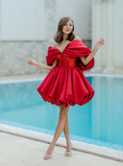 Bubble Hem Mini evening dress