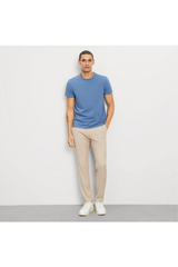 OLYMP T-Shirt Rauchblau
