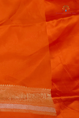 Orange Banarasi Silk Saree