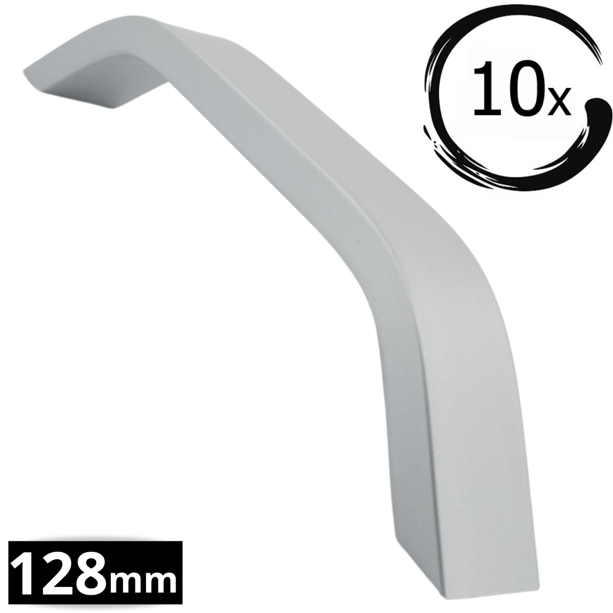 10X Handgreep 128mm Aluminium Mat – Tulsa - BY MJM - GMJ10-10