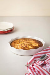COSTA NOVA Cook & Host Pie Dish 11", White / Robin's Egg Blue – Ceramic Pie Plate