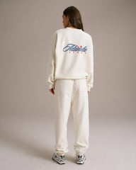 Varsity Collegiate Sweatpants - Marshmallow White