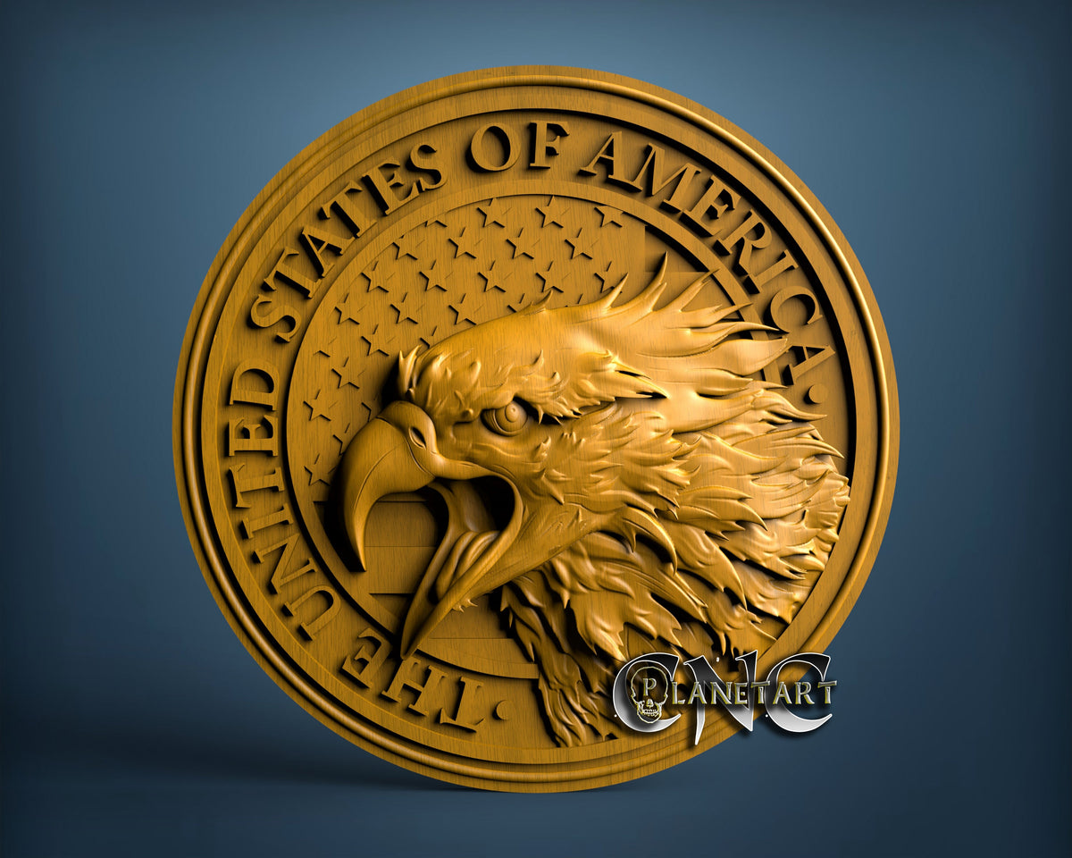 USA Eagle, 3D STL Model 15093