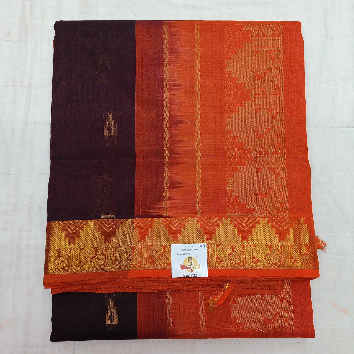Pure Silk Cotton with butta 10 yards madisar