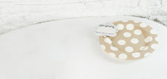 Coton Colors CC 16PL-NEU Neutral DOT Big Platter w/ NOW SERVING Attachment