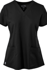 Maevn Scrub Top Eon V-Neck in Black 1708 at Parker's Clothing & Scrubs.