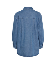 Blå - Medium Blue Denim - Pieces - Denimskjorte - 17150991