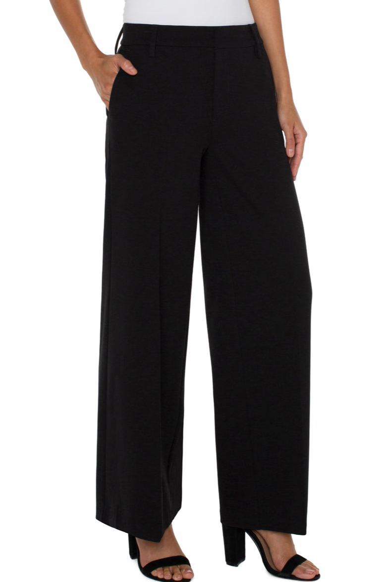 Kelsey Wide Leg Trouser 31 in- Black