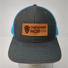 Obendorf Hop Leather Patch Snapback Trucker Hat Multi One Size Mesh Back