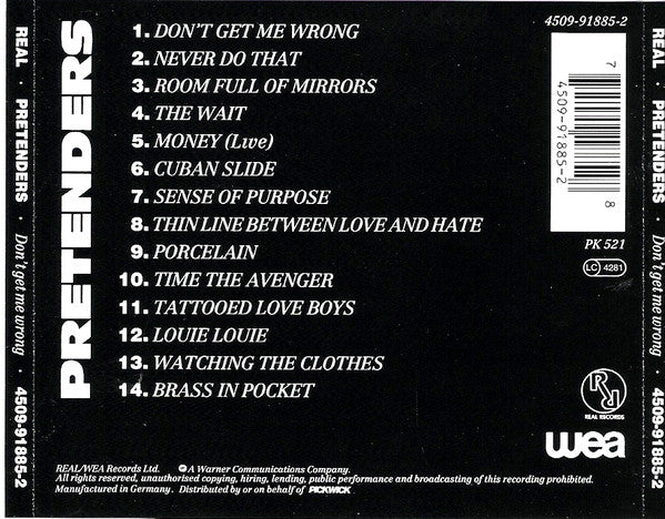Pretenders* : Don't Get Me Wrong (14 Classic Tracks) (CD, Comp)