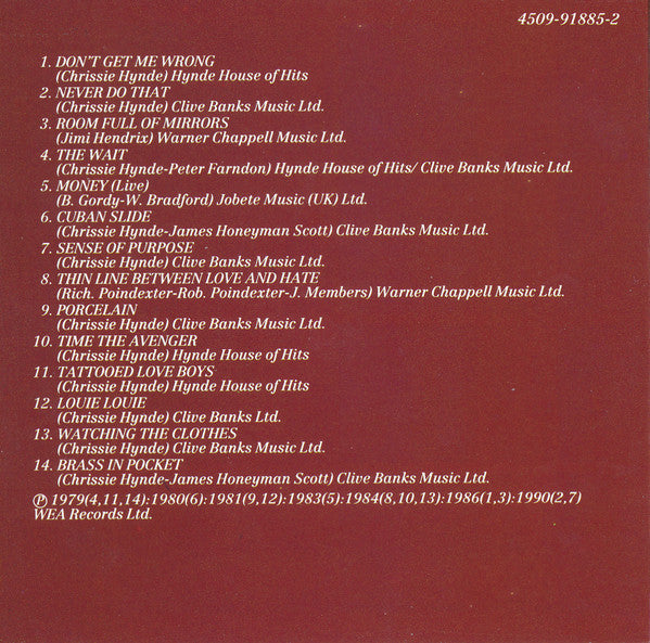 Pretenders* : Don't Get Me Wrong (14 Classic Tracks) (CD, Comp)