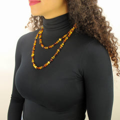 Collana lunga ambra dei Balcani-65 cm