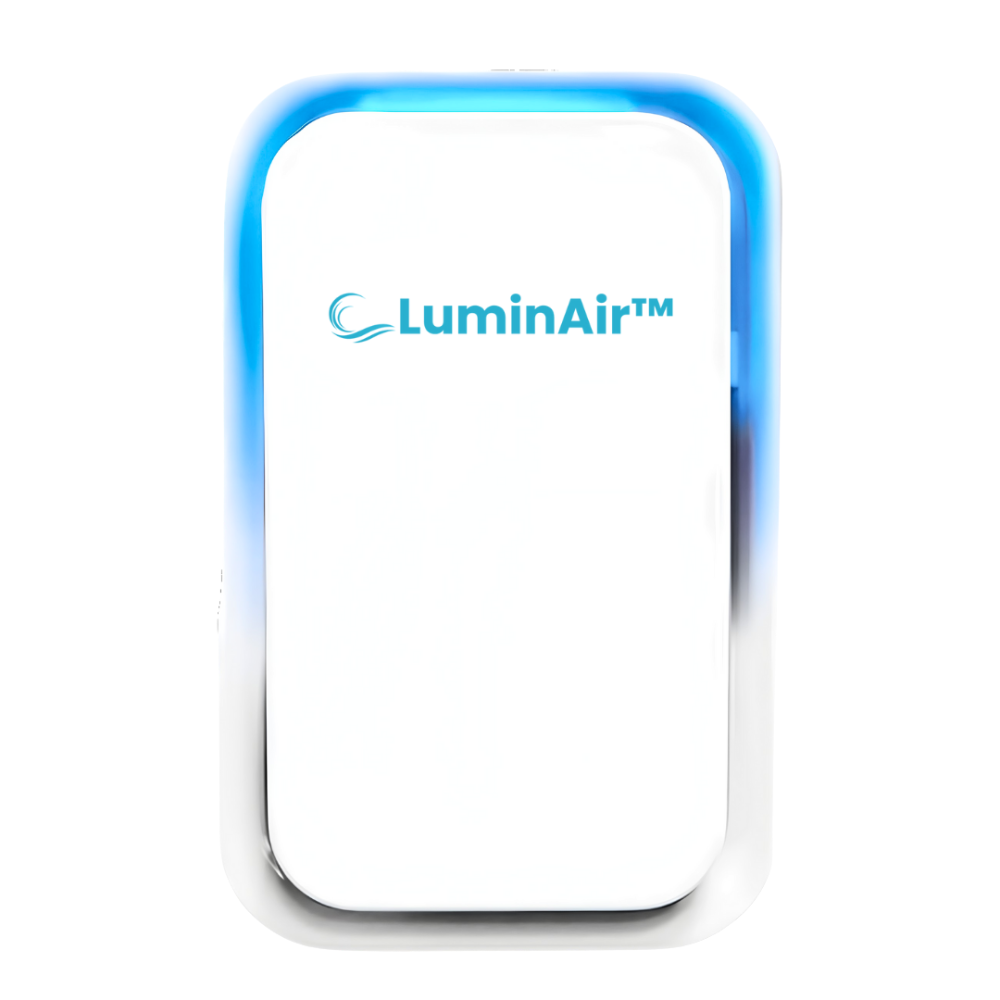 LuminAir™ Stecker-Luftreiniger | Entfernt 99 % der Hausstaubmilben und Allergene innerhalb von 24 Stunden