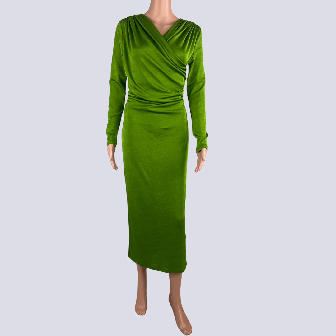 Front view of the H&M Green Dress