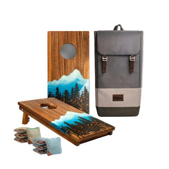 Elakai 1ft x 2ft Resin & Wood Travel Cornhole Set Mountain Collection