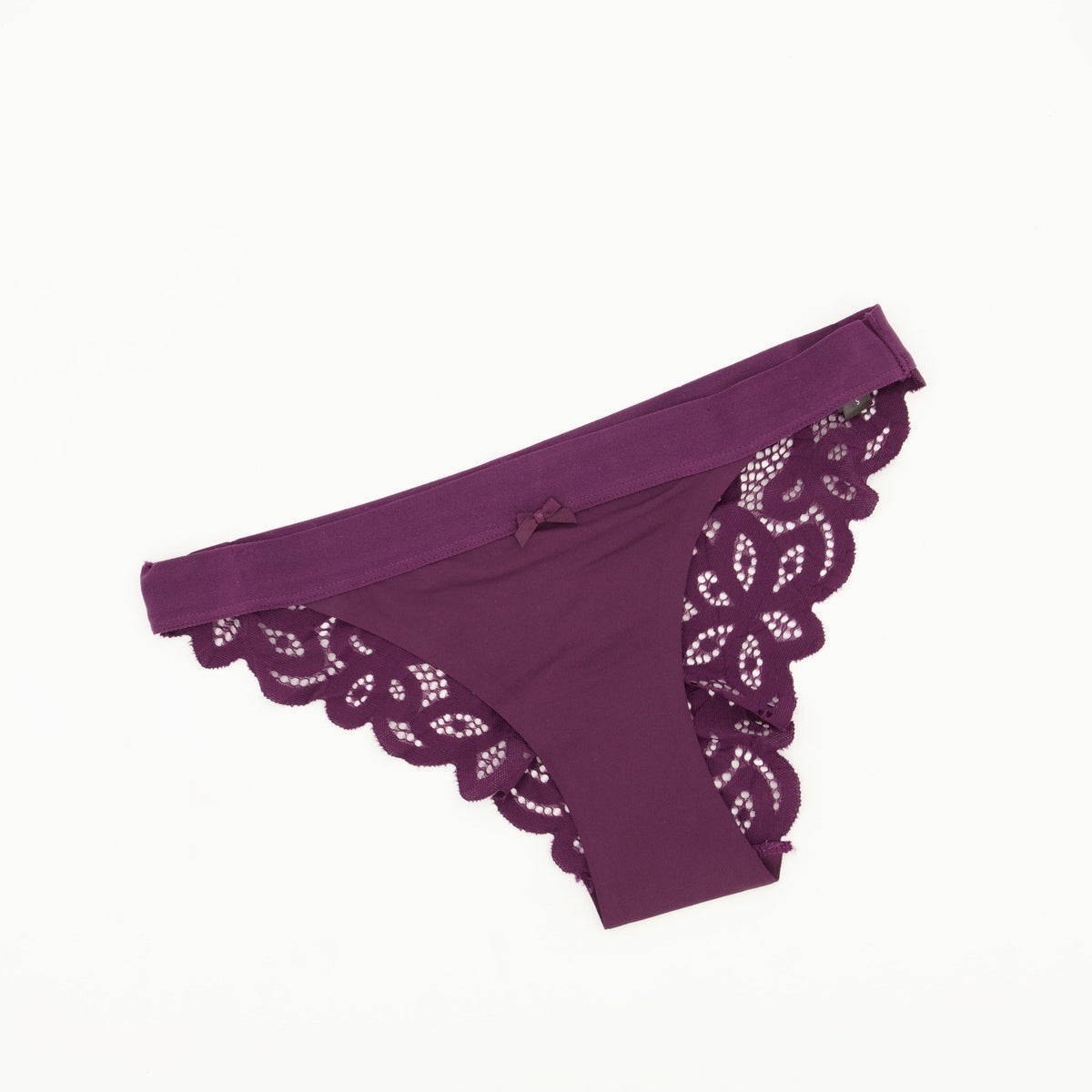 Single Bonded Tanga Bikini Panty - Dark Purple