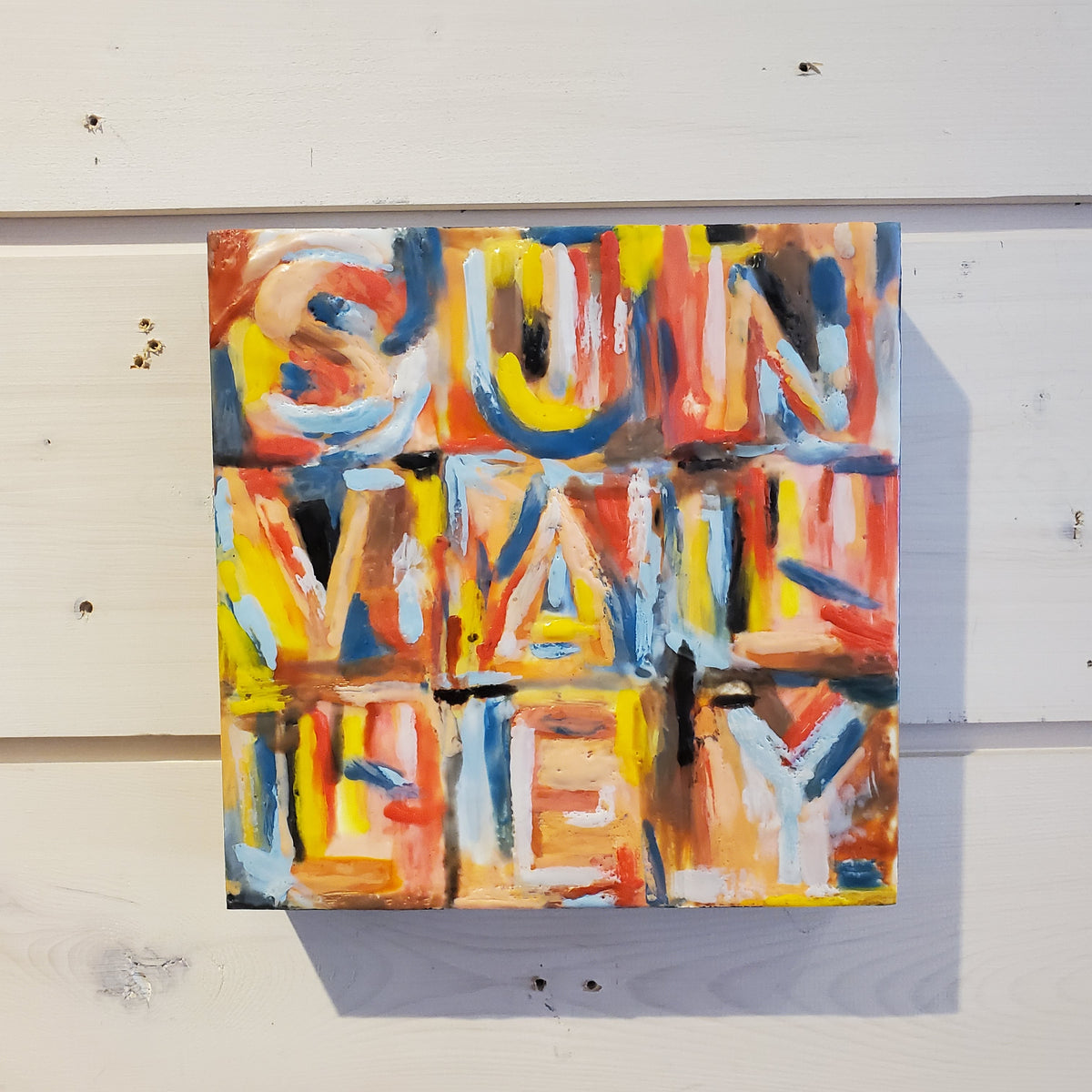 Sun Valley | Encaustic on Birch Cradle
