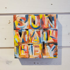 Sun Valley | Encaustic on Birch Cradle