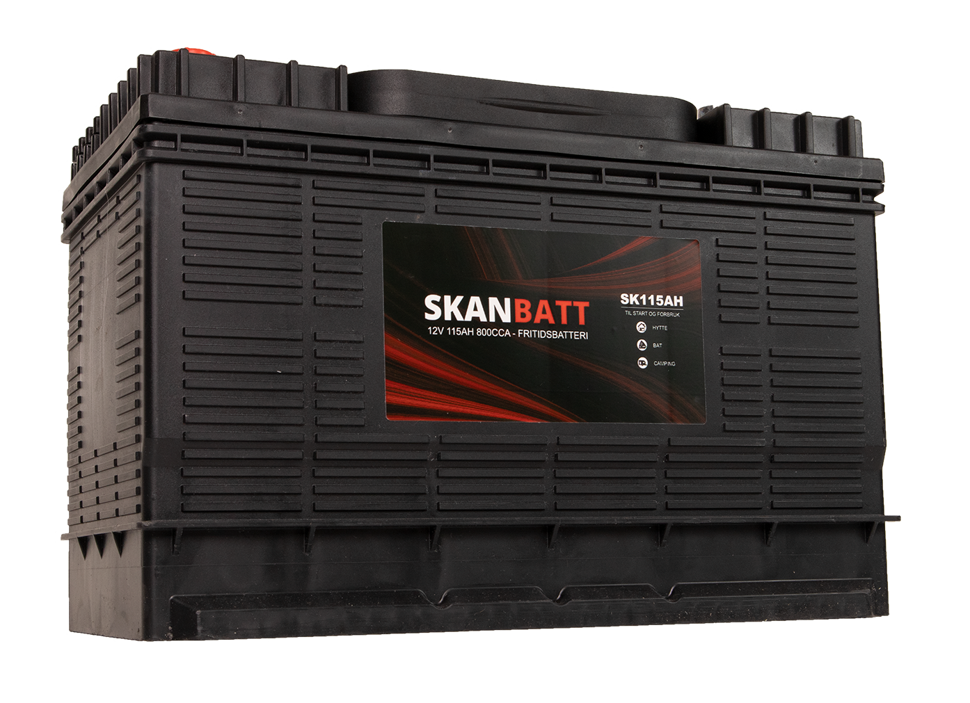 Skanbatt Fritidsbatteri 12V 115Ah 800Cca +Midtstilt shown in product view image 2