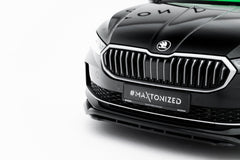 Front Ansatz V.1 für Skoda Superb Mk4 schwarz Hochglanz
