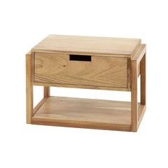 Nachtkastje Houten Frame Zwevend 1 Lade Massief Acacia