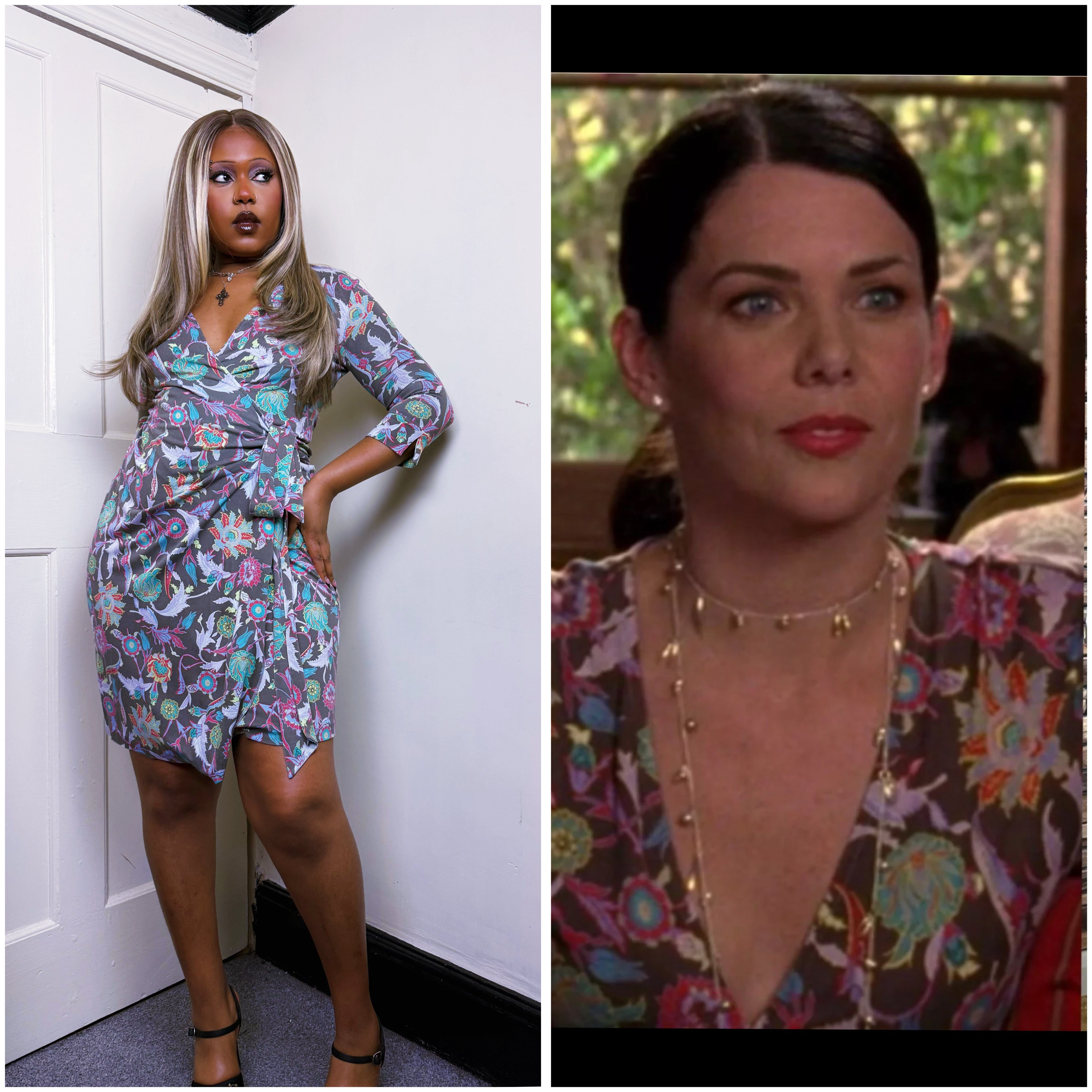 2000s DVF Silk dress ASO Lorelai Gilmore