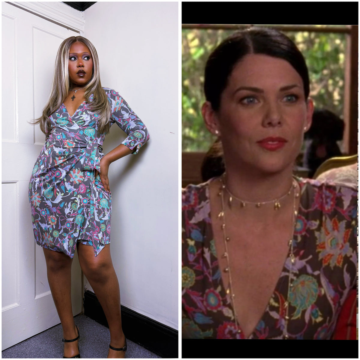 2000s DVF Silk dress ASO Lorelai Gilmore
