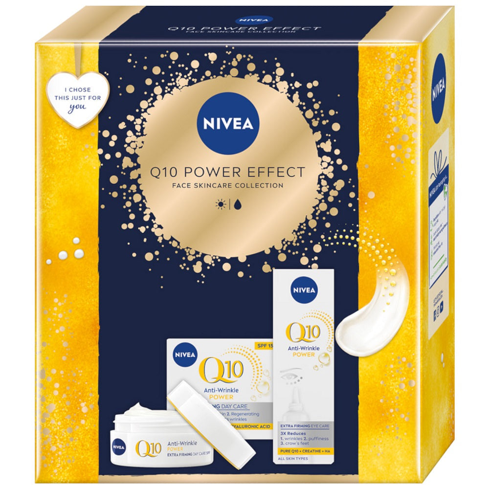 Q10 Power Effect zestaw przeciwzmarszczkowy krem na dzień 50ml + przeciwzmarszczkowy krem pod oczy 15ml