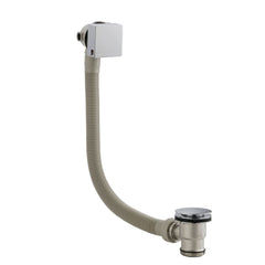 Nuie Freeflow Square Bath Filler Waste And Overflow - Chrome